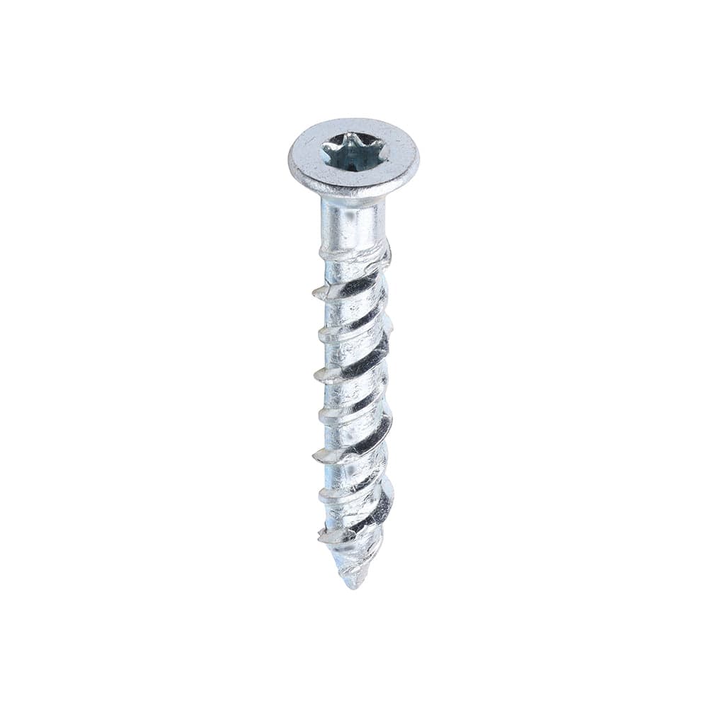 Masonry Screws TX Countersunk Zinc - 6.0 x 40/60/80/100mm - 100 Pack