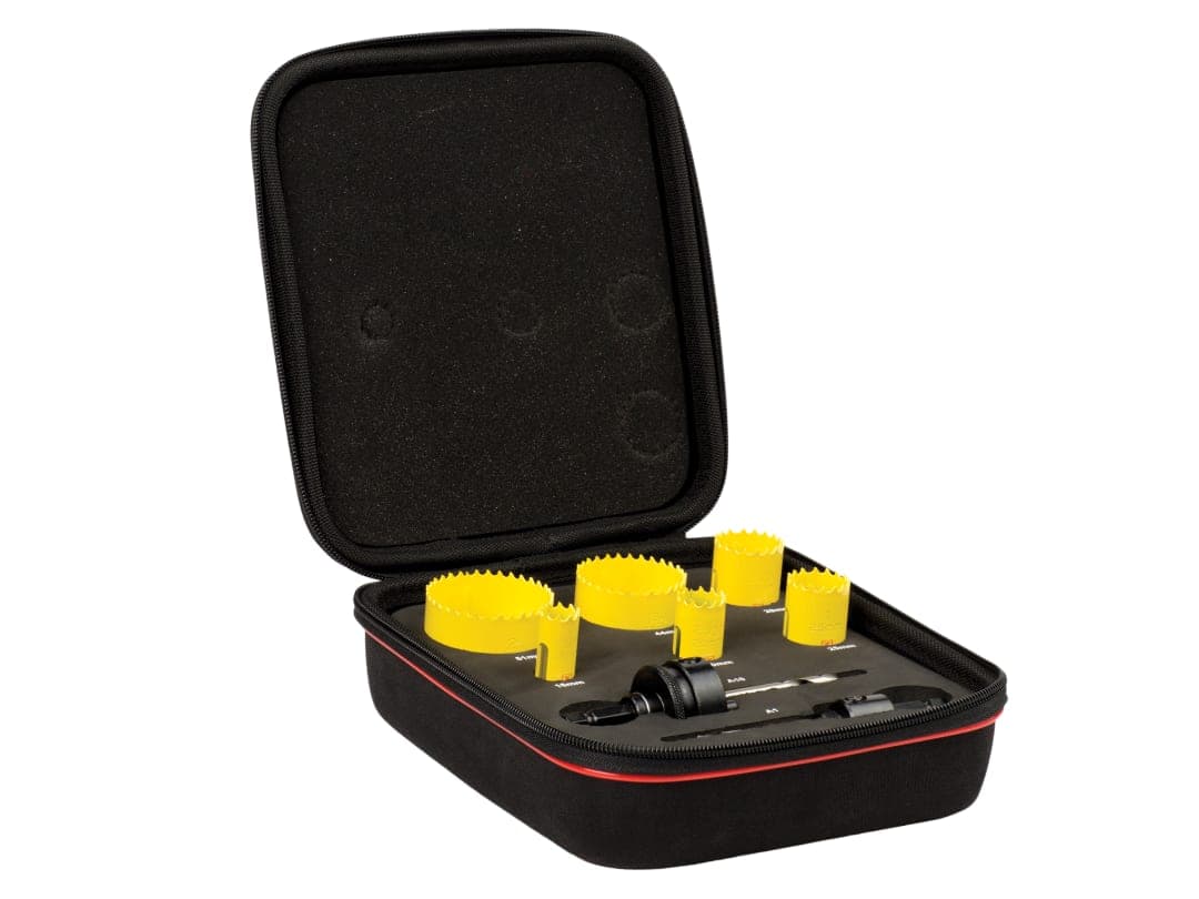 Starrett KFC06022 Fast Cut Bi-Metal Electrician's Holesaw Kit, 8 Piece KFC06022