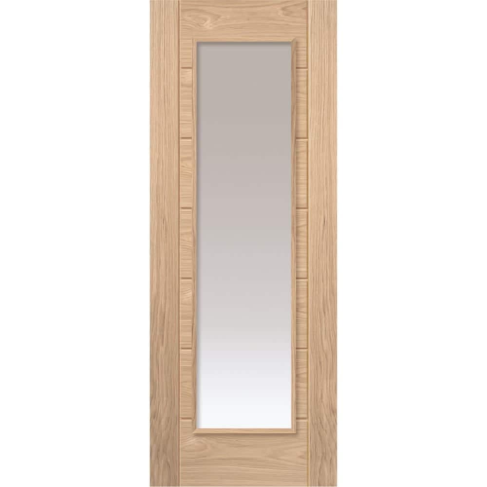 Palomino Wood Internal Glazed Door - Oak / Clear Glass - Unfinished - 35 x 1981 x 686mm