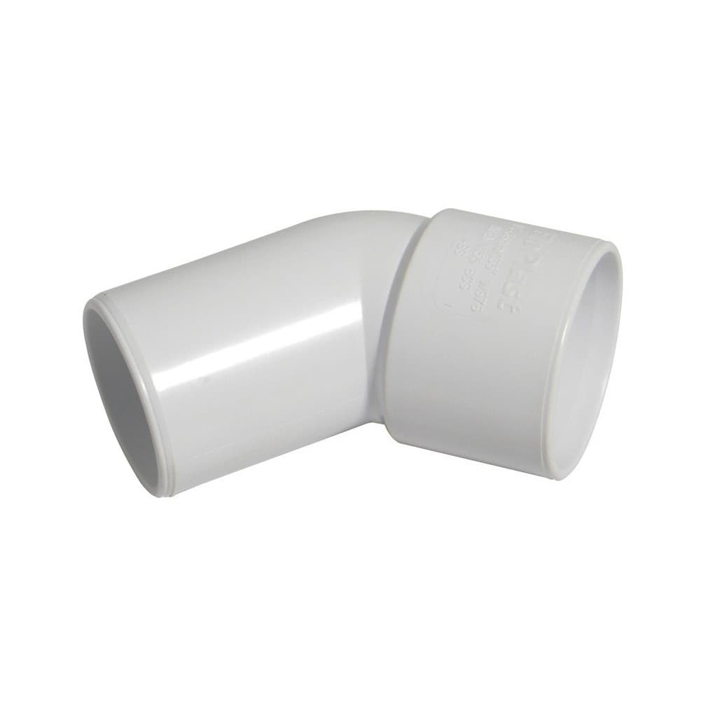 Floplast 40Mm White Abs 135*Conv.bend WS77W