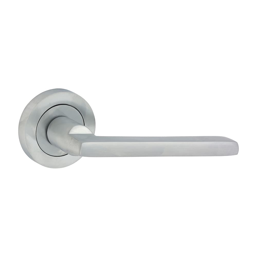 Timco Radmore Lever On Rose Handles - Satin Chrome Blister Pack 1 200507