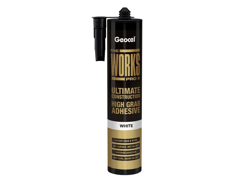 Geocel 6001246/C03 The Works Pro X High Grab Adhesive White 290Ml