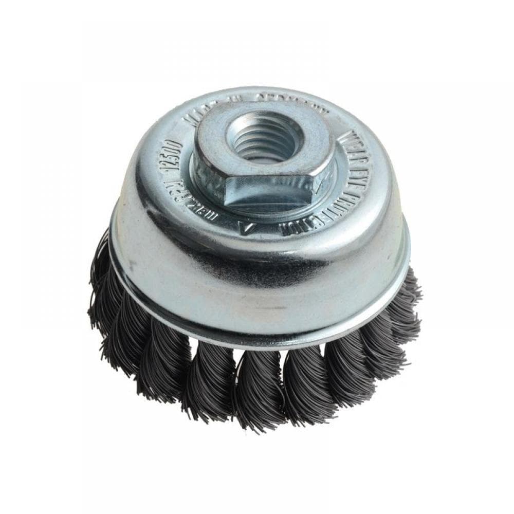 Lessmann 482.117 Knot Cup Brush 65Mm M14X2.0 0.35 Steel Wire