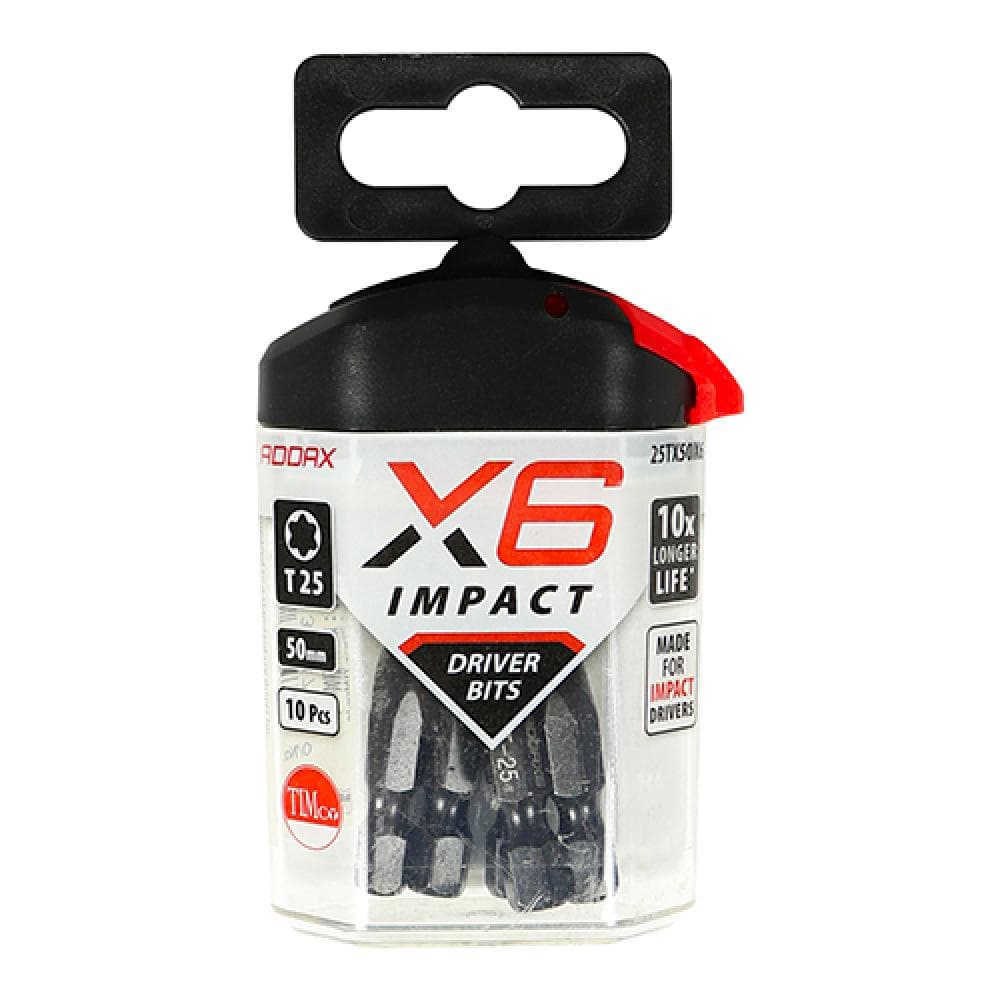 Timco 25TX50X6 Impact Driver Bits - Tx Tx25 X 50 Handy Bit Pack 5
