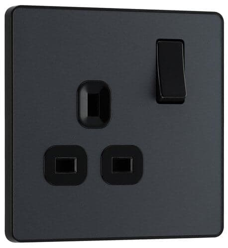 Nexus Metal Brushed Steel Switched 13A Fused Connection Unit With Power Indicator NBS52-01