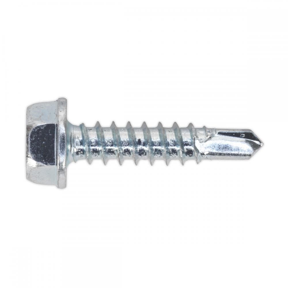 Sealey SDHX4219 Self-Drilling Screw 4.2 X 19Mm Hex Head Zinc Pack Of 100
