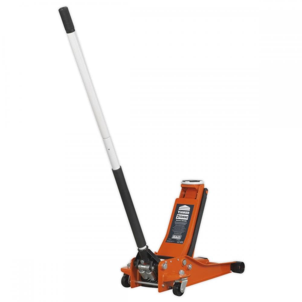 Sealey 2001LEOR Trolley Jack 2.25 Tonne Low Profile Rocket Lift Orange