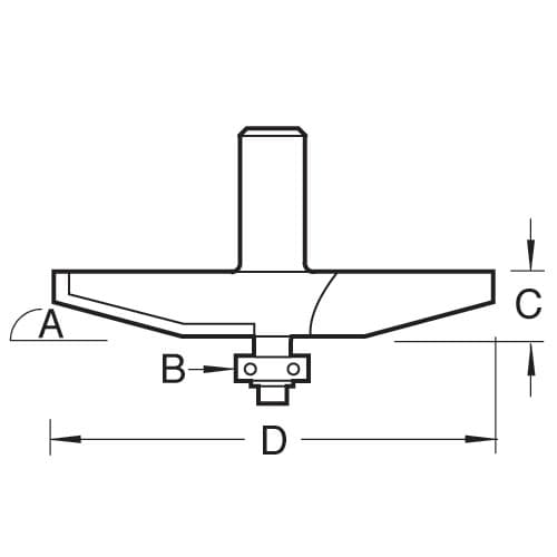 Trend Bearing Guided Bevel Panel Raiser 15 Degrees Pk 1 C170X1/2TC