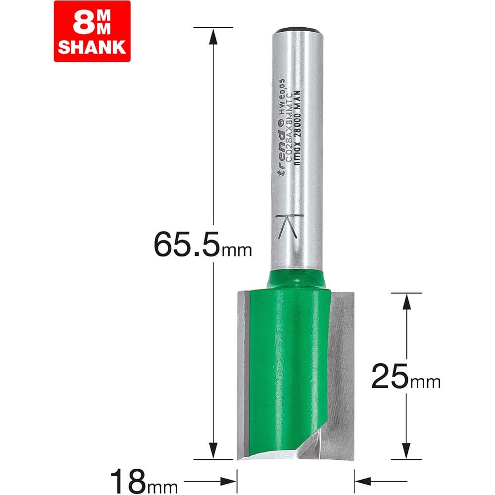 Trend CRAFTPRO Two Flute Straight Router Cutter