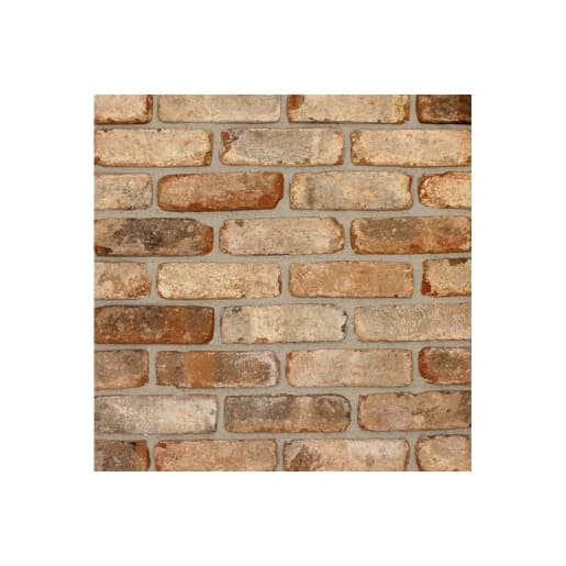 The Brick Tile Company Brown Clay Slips Brick Blend 1 - Box of 35 Tiles - 0.6m2, Size: 215x22x65mm