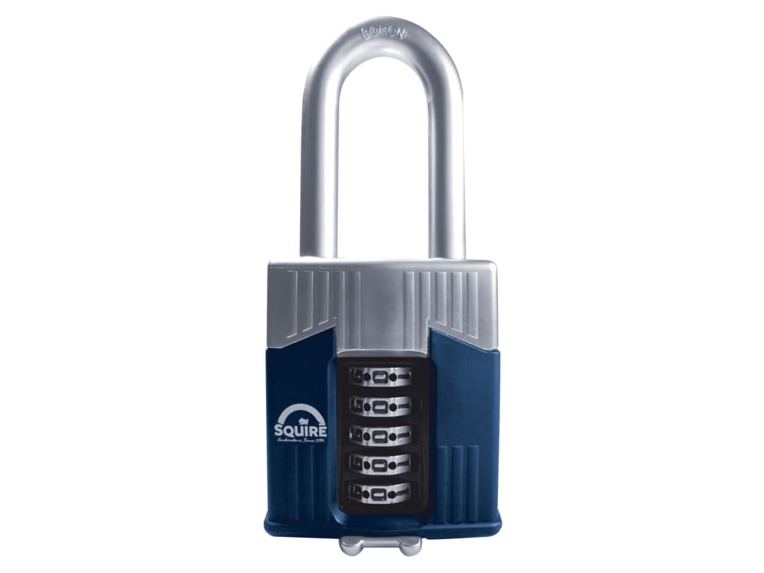 Squire Warrior High-Security Long Shackle Combination Padlock 65mm WARRIOR COMBI 65/2.5