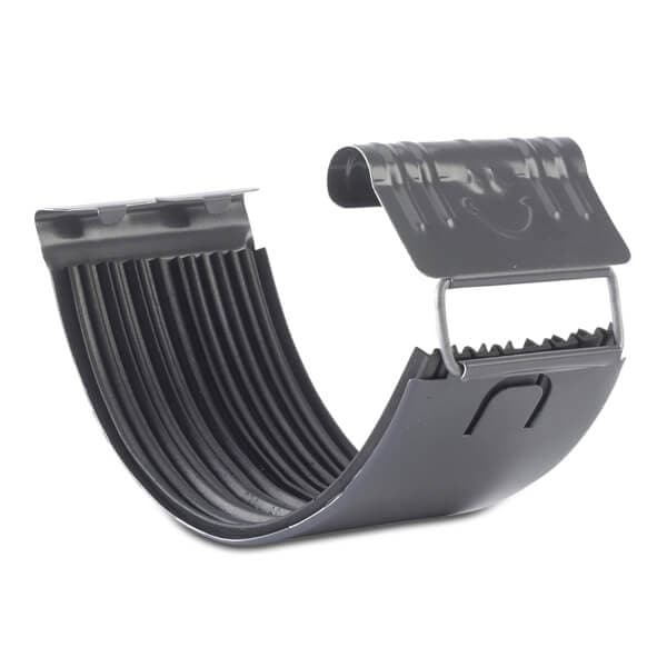 Steel Gutter Union - 135mm Graphite Grey