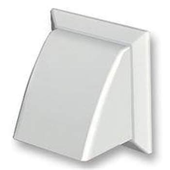 Wall Outlet with Cowl - 100mm x 154mm White