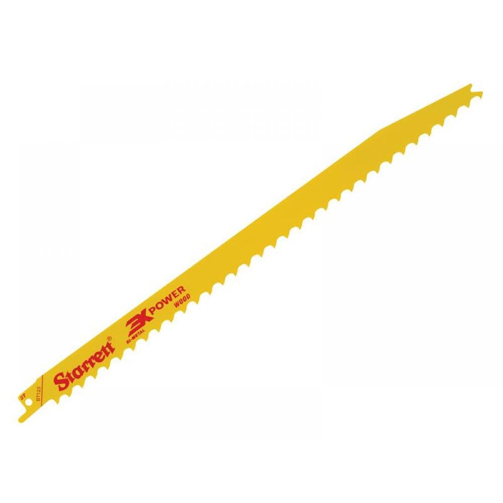 Starrett BT123-5 Bt123-5 Bi-Metal Reciprocating Blade Wood Tapered 300Mm 3 Tpi (Pack 5)