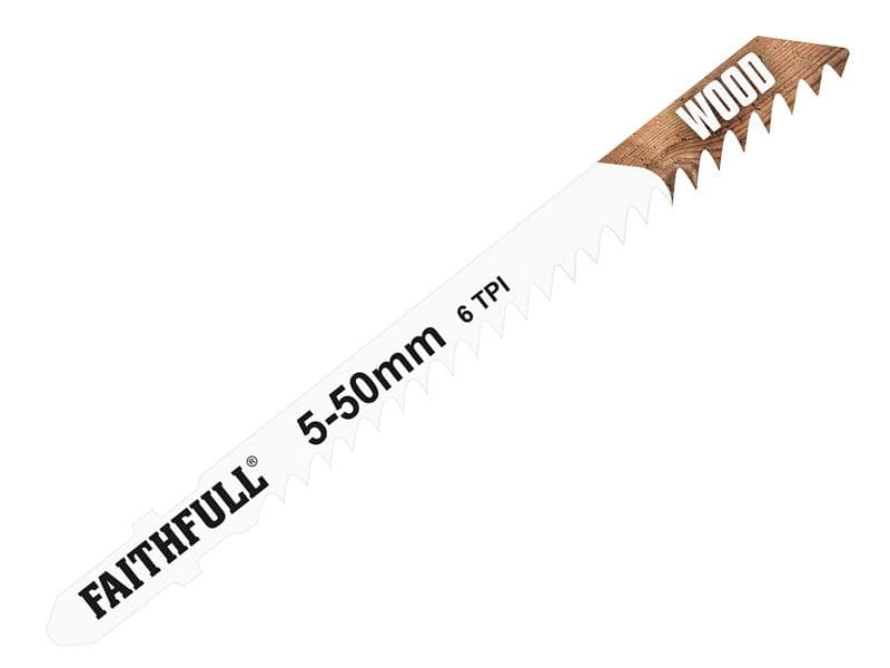 Faithfull Wood Jigsaw Blades Pack Of 5 T144D