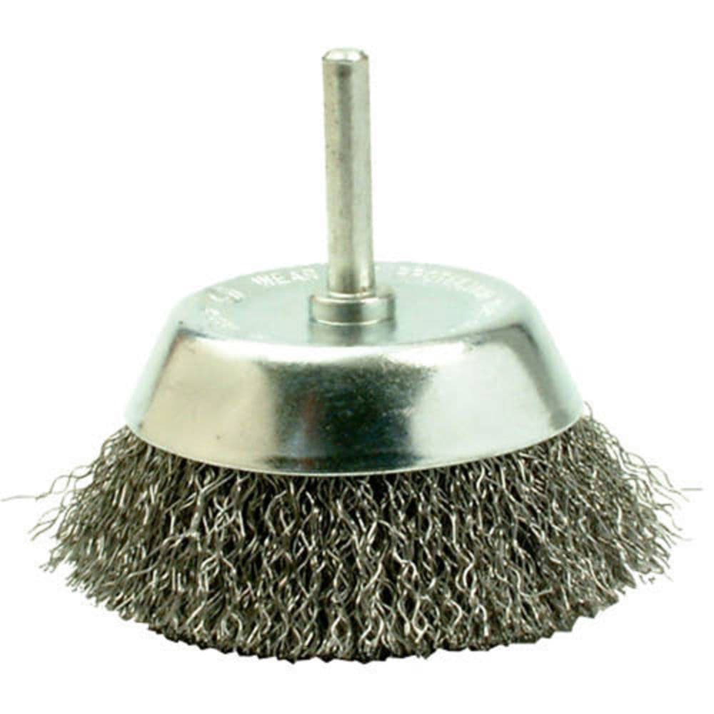 Clarke 1801560 Cht560 75Mm Spindle Mounted Crimped Wire Cup Brush