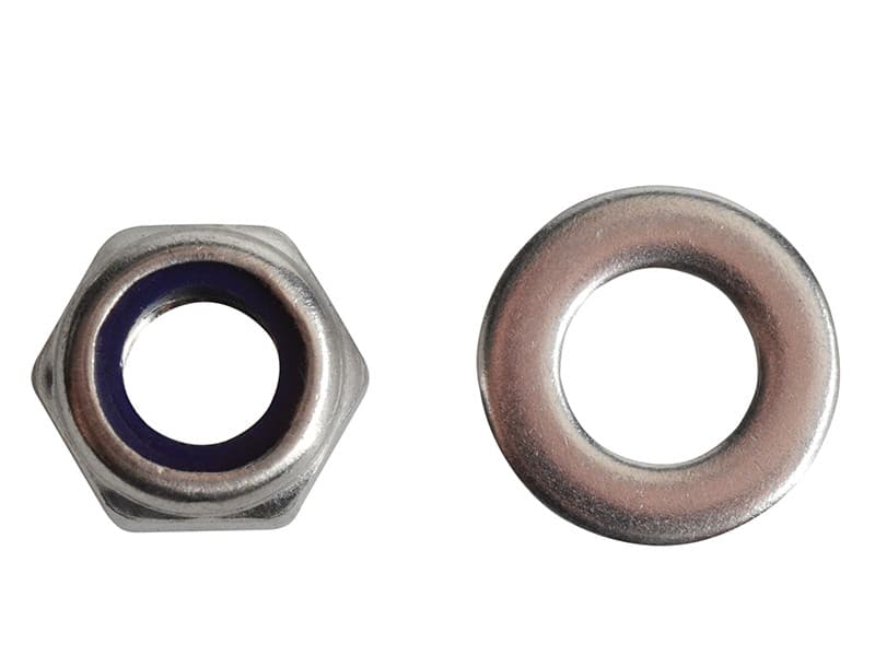 Forgefix FPNYLOC8SS Nyloc Nuts & Washers A2 Stainless Steel M8 Forgepack 12