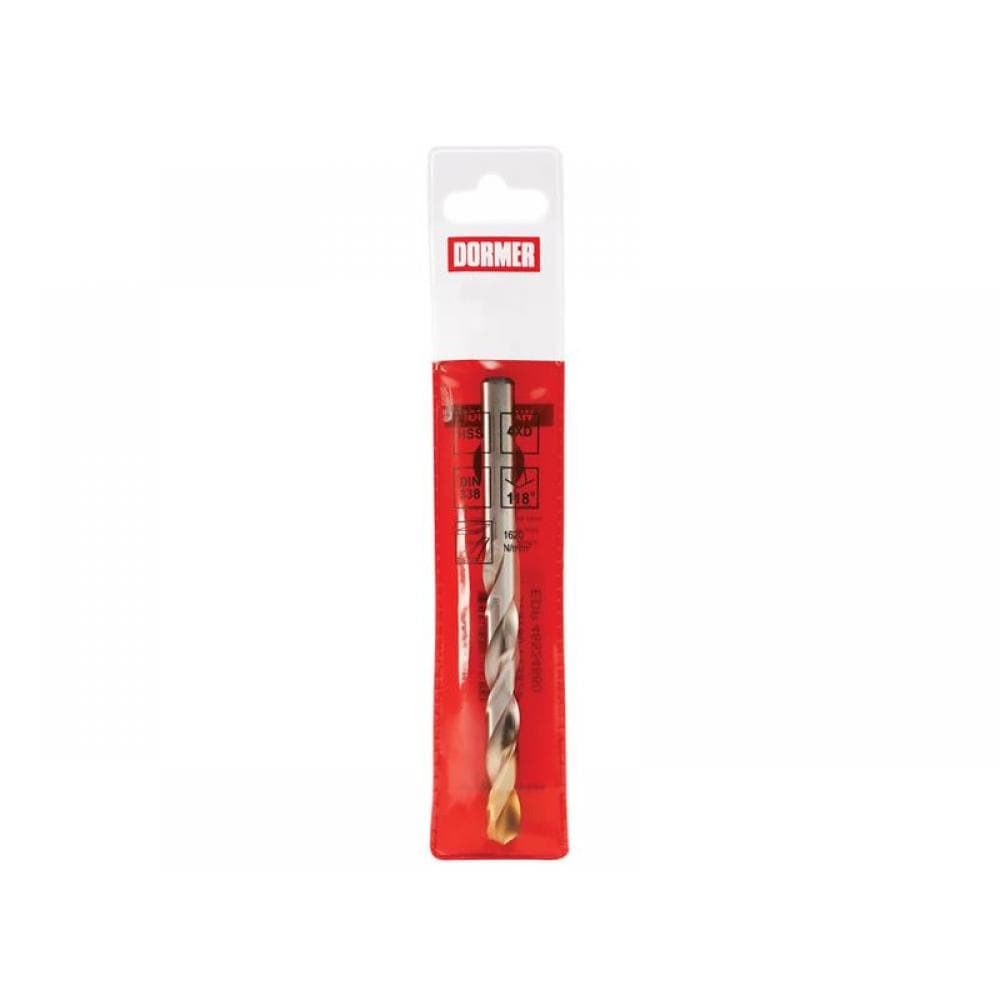 Dormer A002S10.2 A002 Hss-Tin Coated Jobber Drill 10.20Mm Ol:133Mm Wl:87Mm