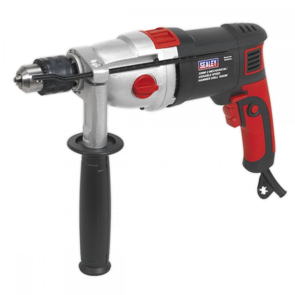 Sealey SD1000 Hammer Drill Ø13Mm 2 Mechanical/Variable Speed 1050W/230V