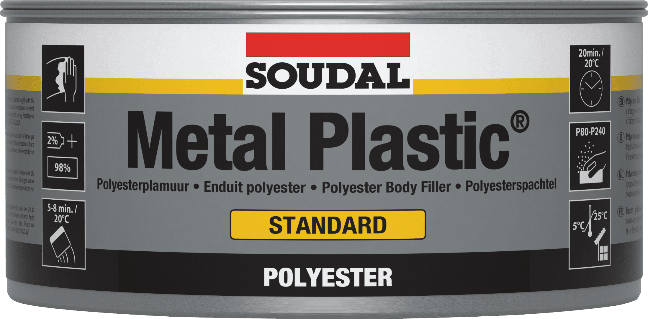 Soudal Metal Plastic Standard Grey 2Kg 103421