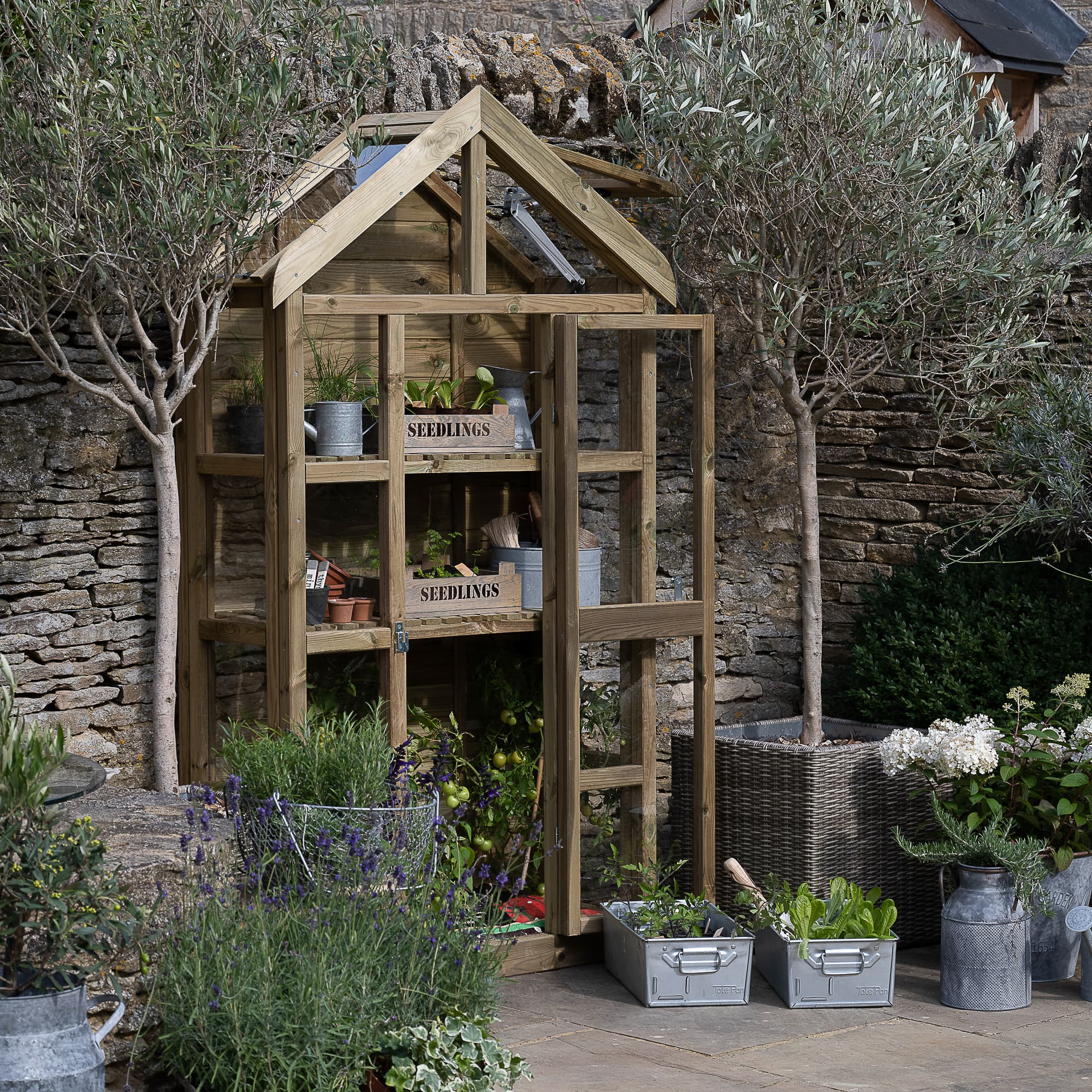 Forest Garden Georgian Greenhouse Plus Auto Vent 2020 x 1190 x 500mm Home Delivered