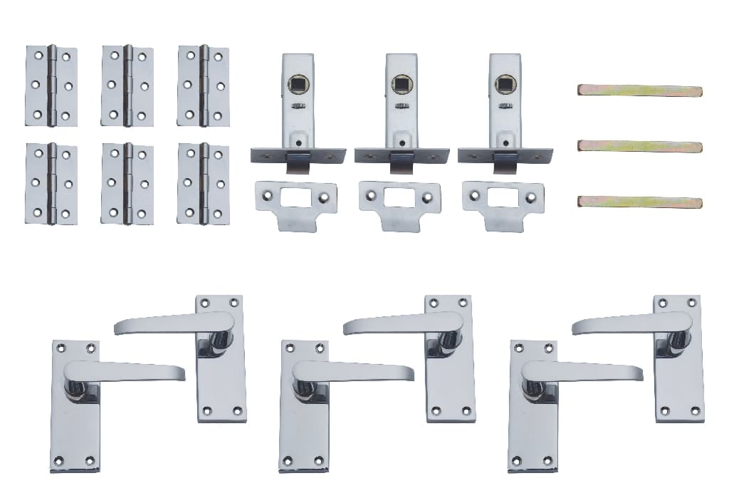 4TRADE Zinc Straight Lever Latch Chrome Plated
