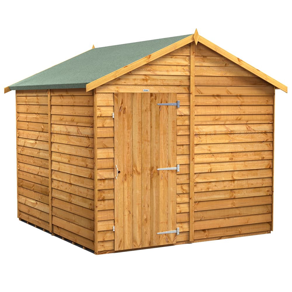 Powersheds 8 x 8 Power Overlap Apex Windowless Shed