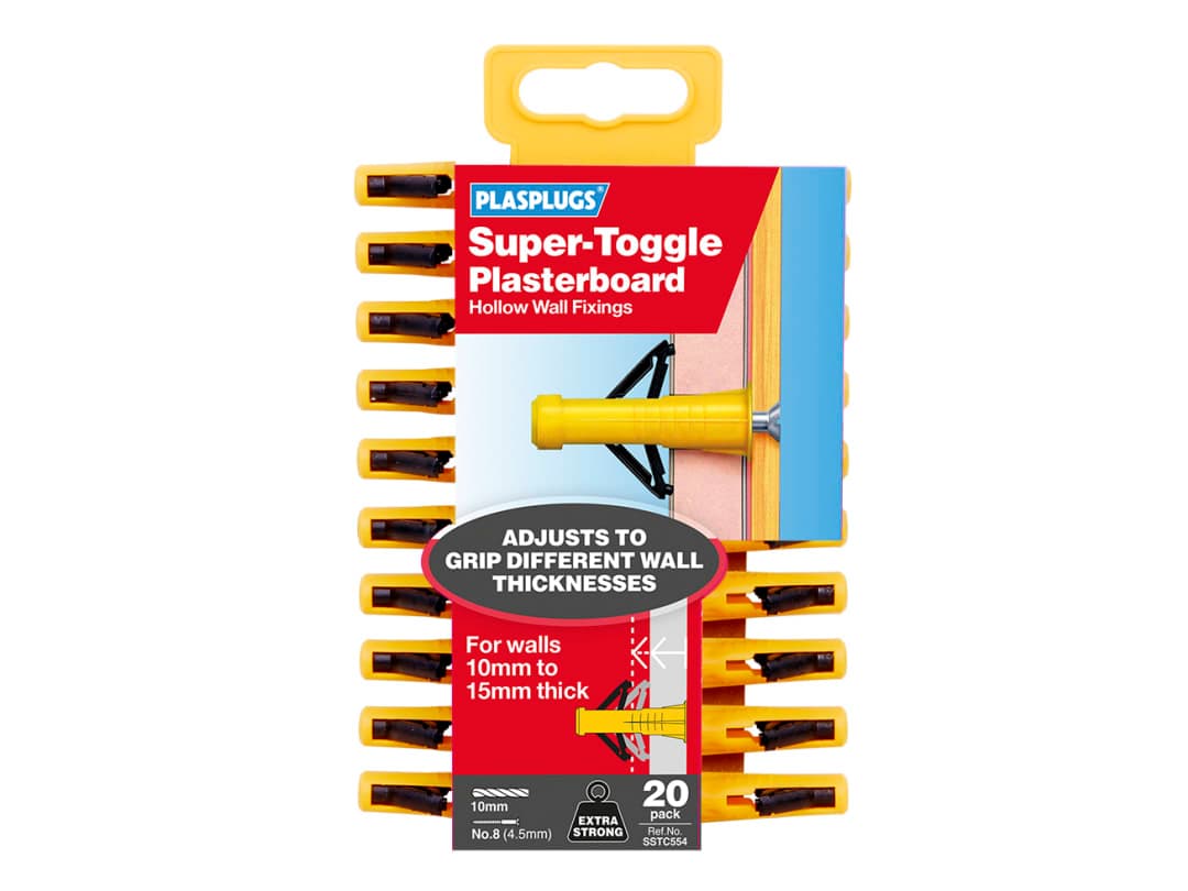 Plasplugs Toggle Plasterboard Fixing Heavy Duty x 20 SSTC554 SSTC554CC