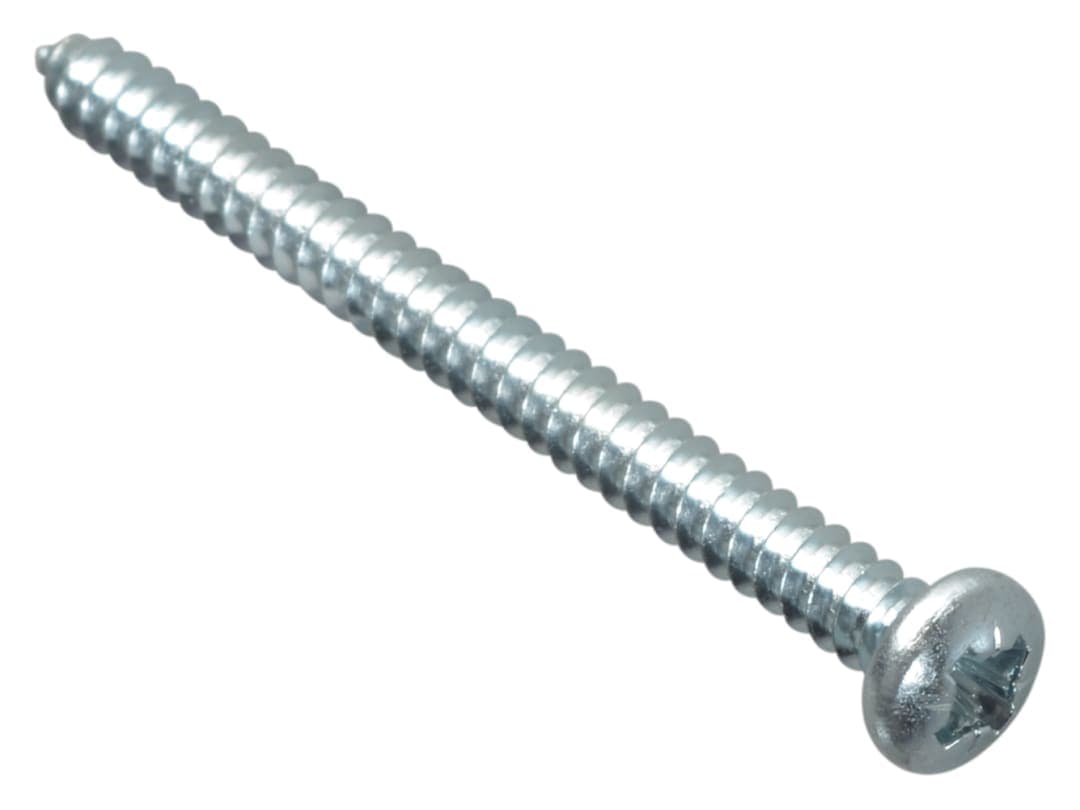 ForgeFix Self-Tapping Screw Pozi Compatible Pan Head ZP 2in x 8 ForgePack 12 FPSTPP28ZP