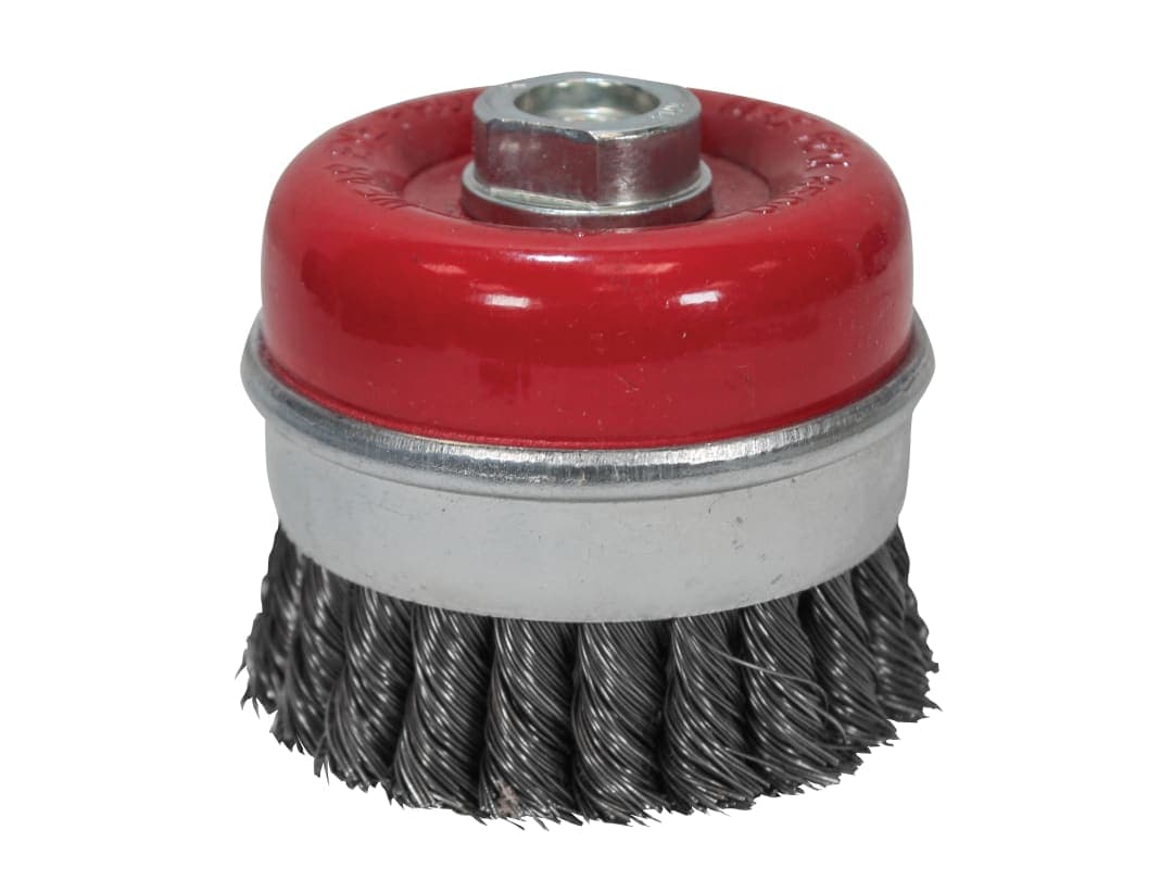 Faithfull Wire Cup Brush Twist Knot 80mm M14x2, 0.50mm Steel Wire FAIWBT80