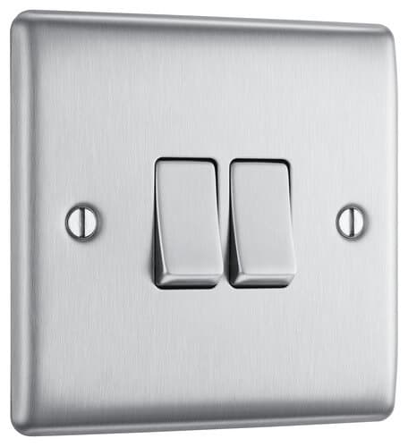 Screwless Flatplate Black Nickel Unswitched 13A Fused Connection Unit With Cable Outlet FBN55-01
