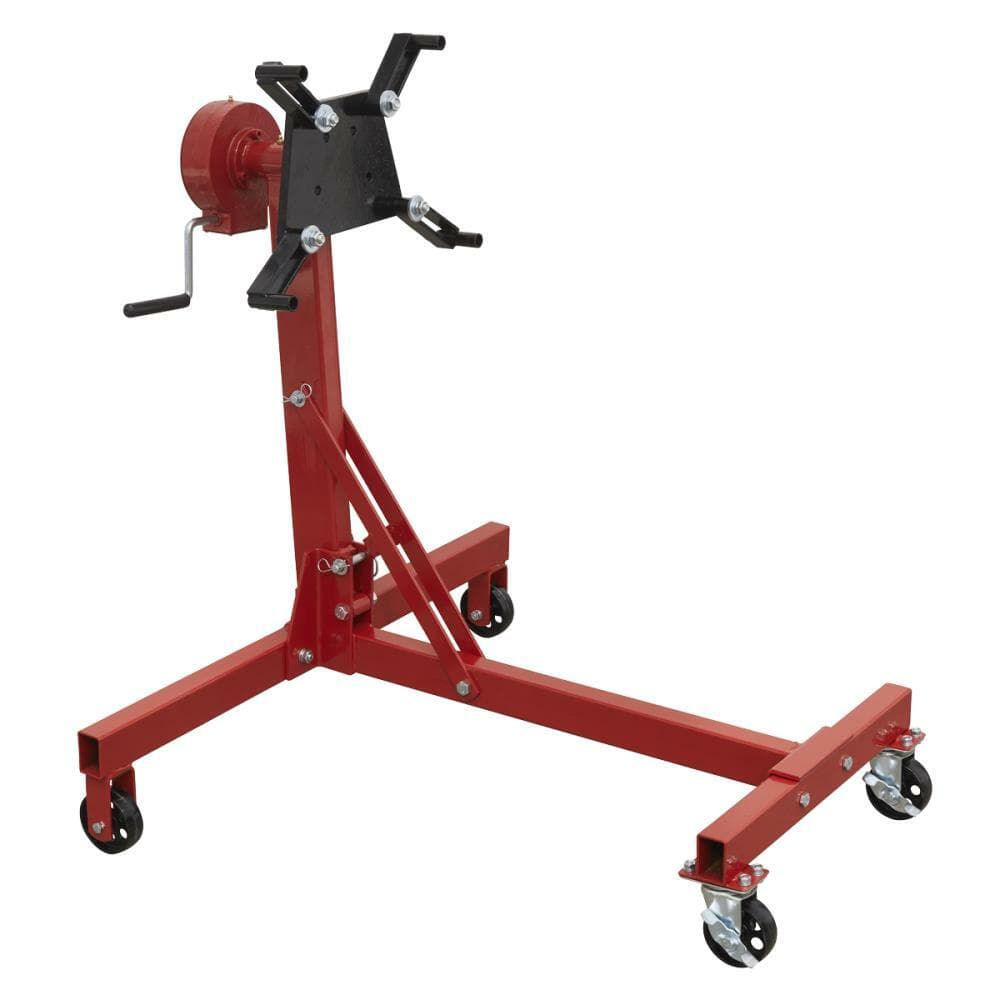 Sealey ES480D Folding 360º Rotating Engine Stand With Geared Handle Drive 450Kg Capacity