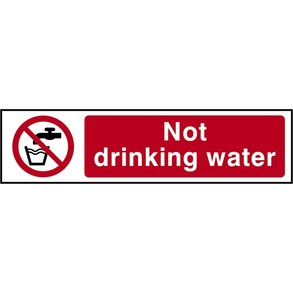 Scan Not Drinking Water Sign 200mm 50mm Standard