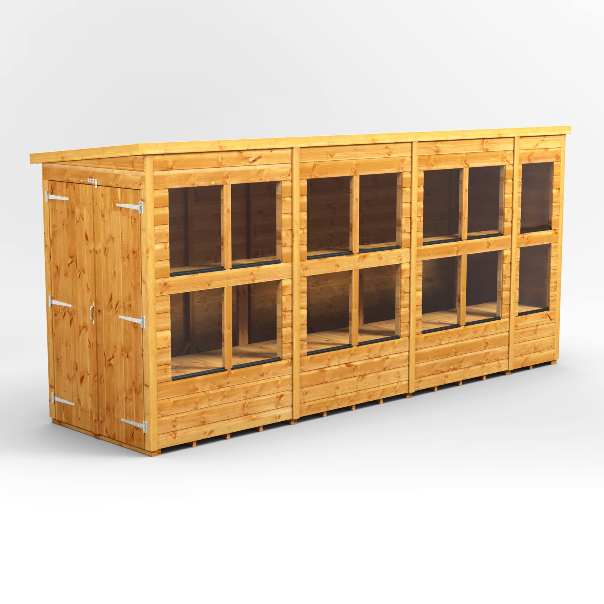 Powersheds 14 x 4 Power Pent Double Door Potting Shed