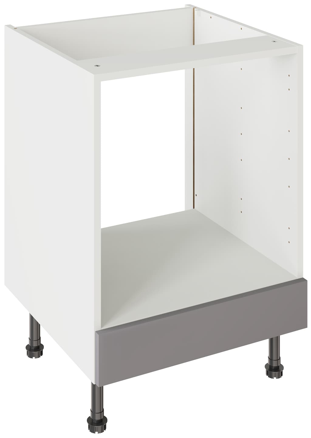 Flatpack Built Under Oven Housing Unit J-pull Super Gloss Dust Grey 600mm - FKKJ0305