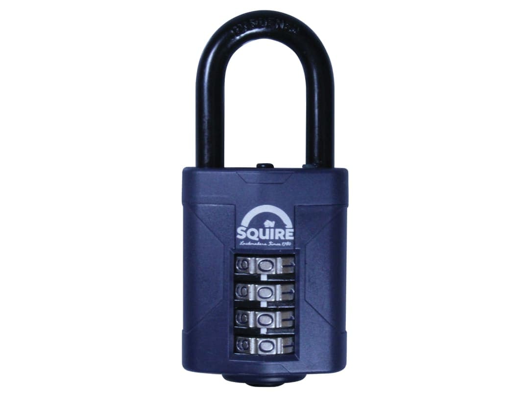 Squire CP50/1.5 Combination Padlock 4-Wheel 50mm Long Shackle 38mm Boxed CP5015BX