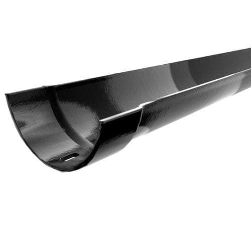 Cast Iron Half Round Gutter - 125mm x 1829mm Black