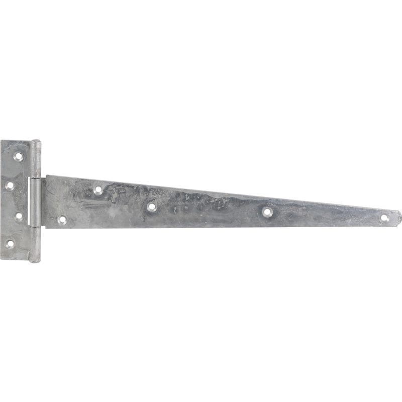 Medium Duty Tee External Door/Gate Hinge - 450mm - Zinc Plated - Pair - Hardware Solutions
