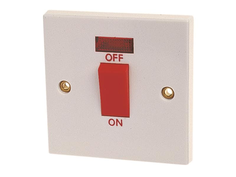 Dencon 4456NB Double Pole Switch With Pilot Lamp 45A