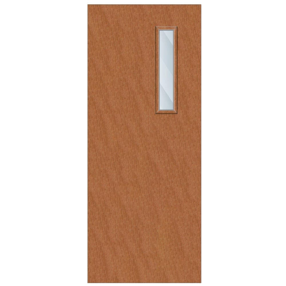 Crown American Cherry Solid Core FD30 Clear Glazed Internal Fire Door 2040mm x 926mm x 44mm | 600mm x 150mm VP