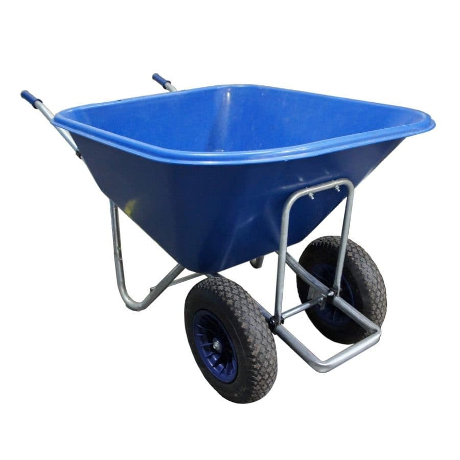 Big Blue Wheel Barrow Twin Wheel 280lt