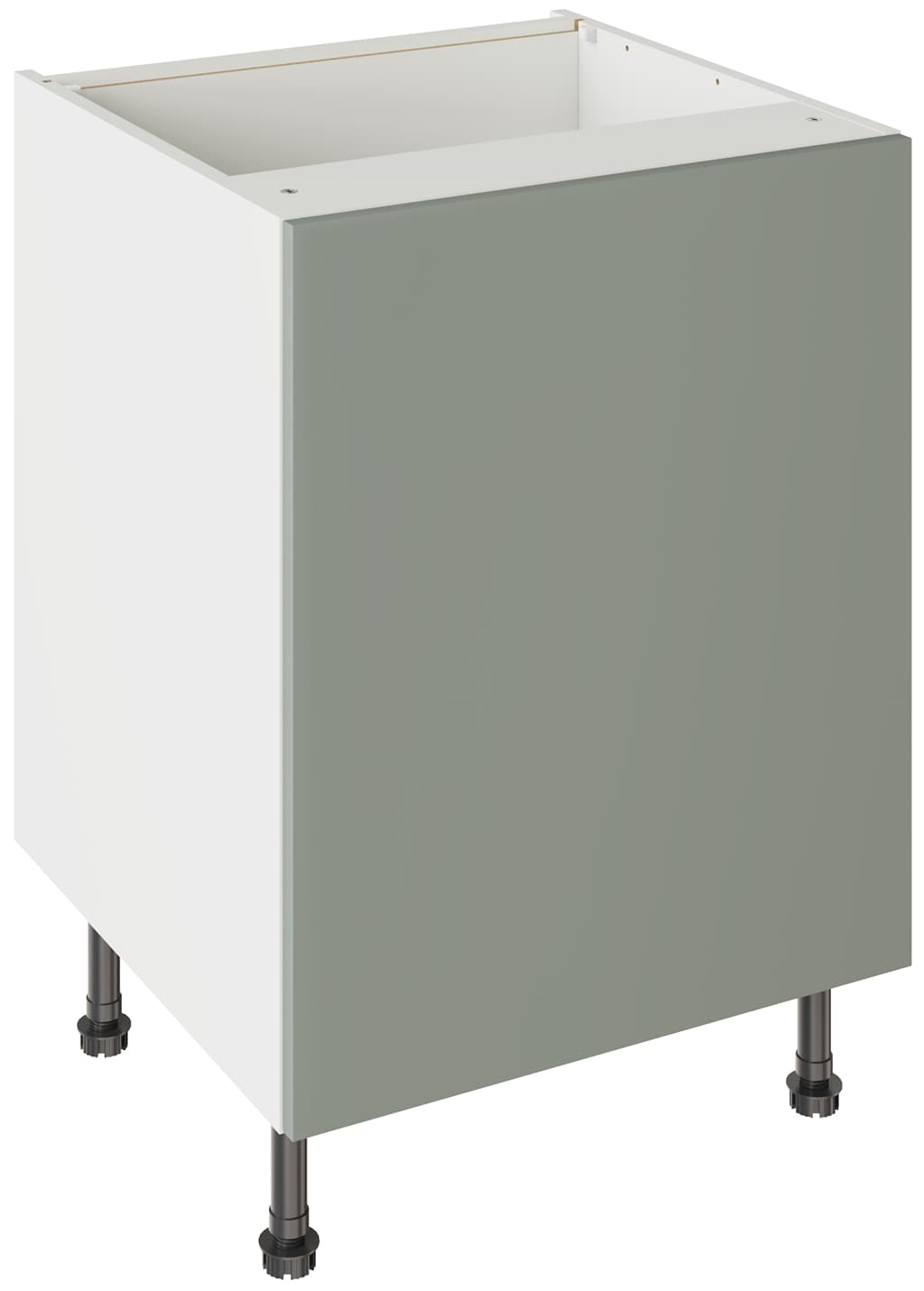 Kitchen Kit Flatpack 600 Sink/Hob Cabinet Slab Supermatt Agave Green