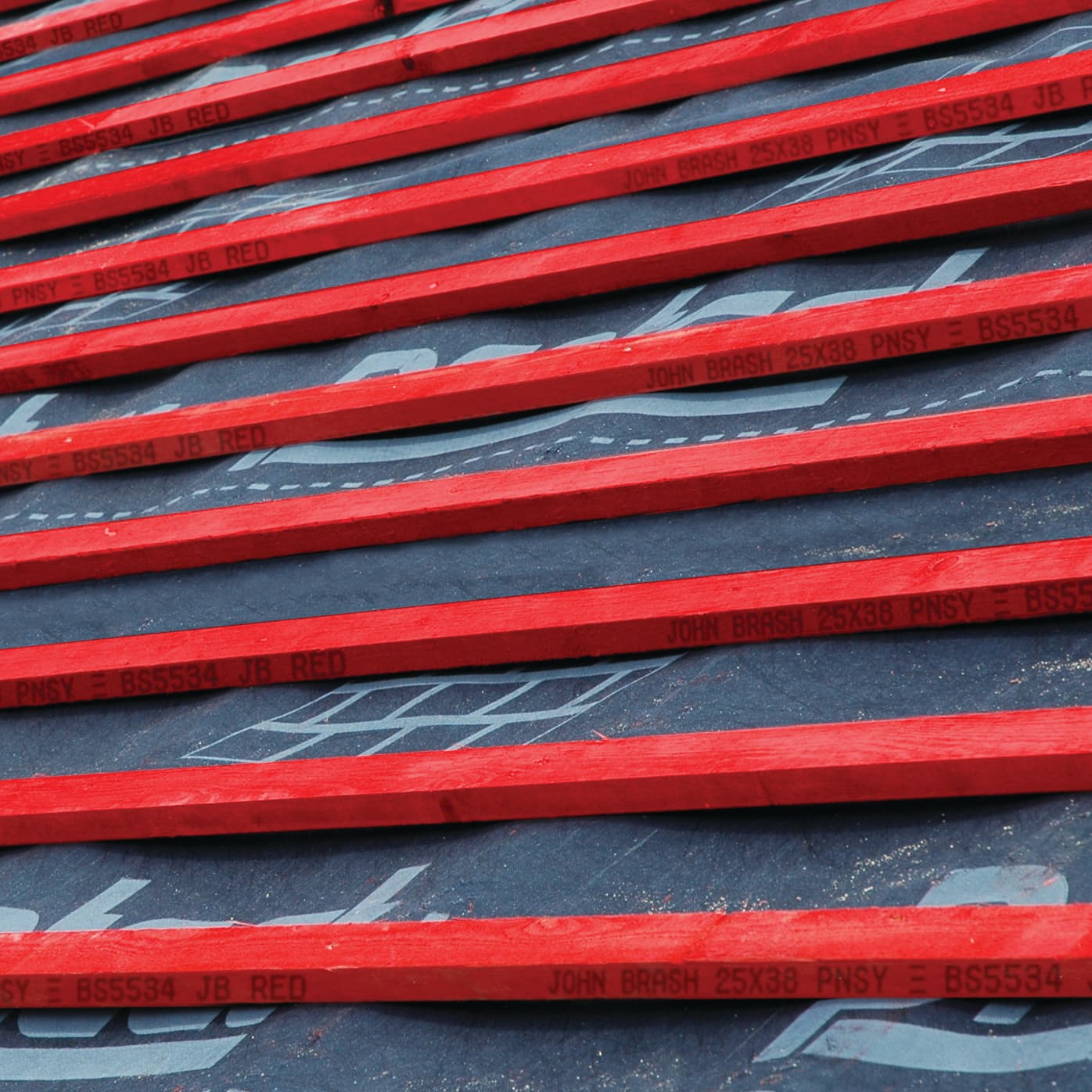 John Brash BS5534 Red Graded Treated Timber Roofing Batten 25mm x 50mm x 4.8m