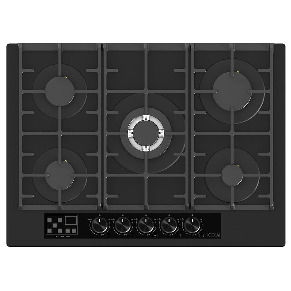 CDA HVG731mB 5 Zone Glass Gas Hob Matte Black