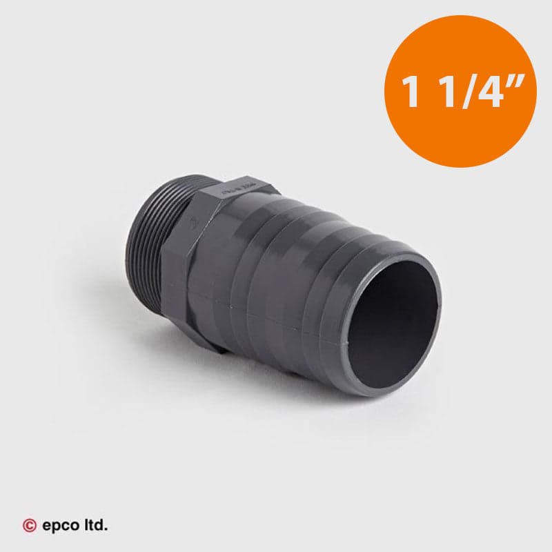 1 1/4" x 40mm U-PVC Threaded Hosetail