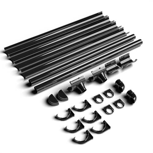 FloPlast Mini Gutter Shed Pack Apex Style Roof - 10 x 8 Black