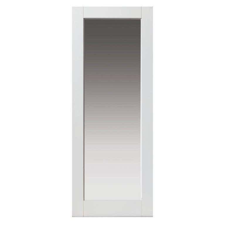 Tobago White Shaker Style Internal Door With Full Clear Glass Panel - Primed - 35 x 1981 x 686mm