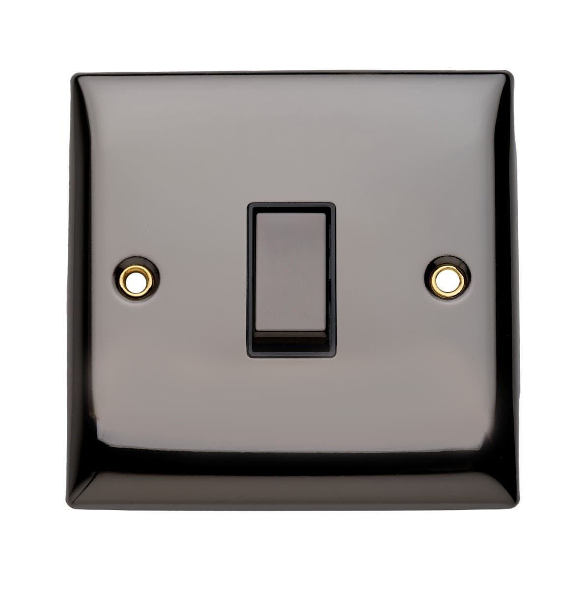 Single Light Switch - 1 Gang 2 Way - Black Nickel