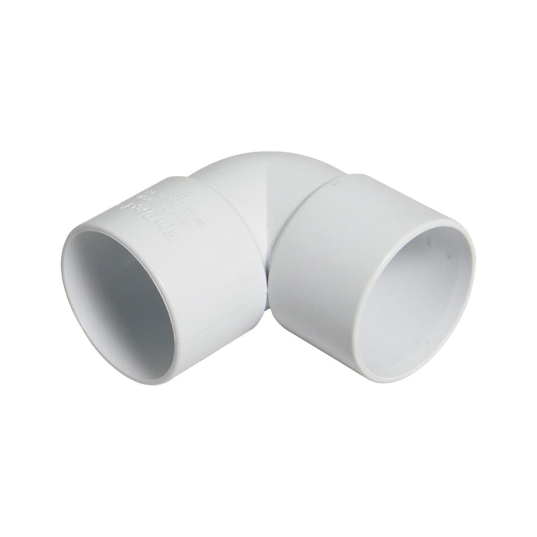Floplast 50Mm White Abs 90* Bend WS12W