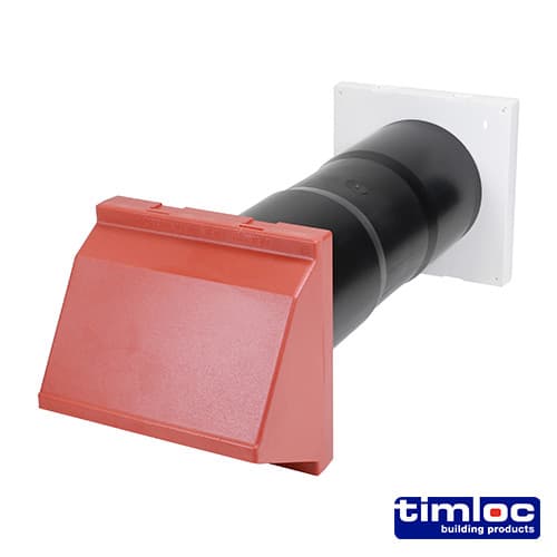 Timloc LOCACV7CTE Aerocore Through-Wall Ventilation Set With Cowl And Baffle - Terracotta - Acv7Cte 127 X 350 Bag 1